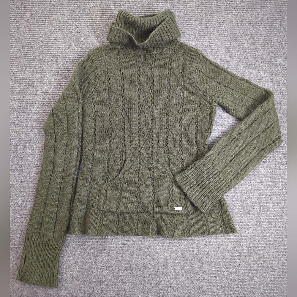 Columbia Cable Knit Alpaca Wool Blend Sweater XS Fisherman, Gorpcore, Hike